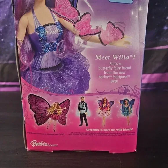 Barbie Mariposa Willa 2007 Fairy Butterfly L8586 New in Box Rare Doll